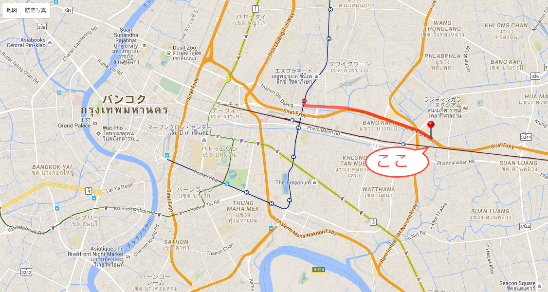 お店の場所。地図で場所を確認